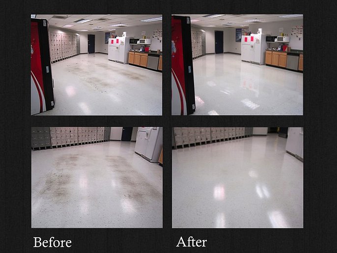 Commercial Flooring VCT Tile Stripping and Wax